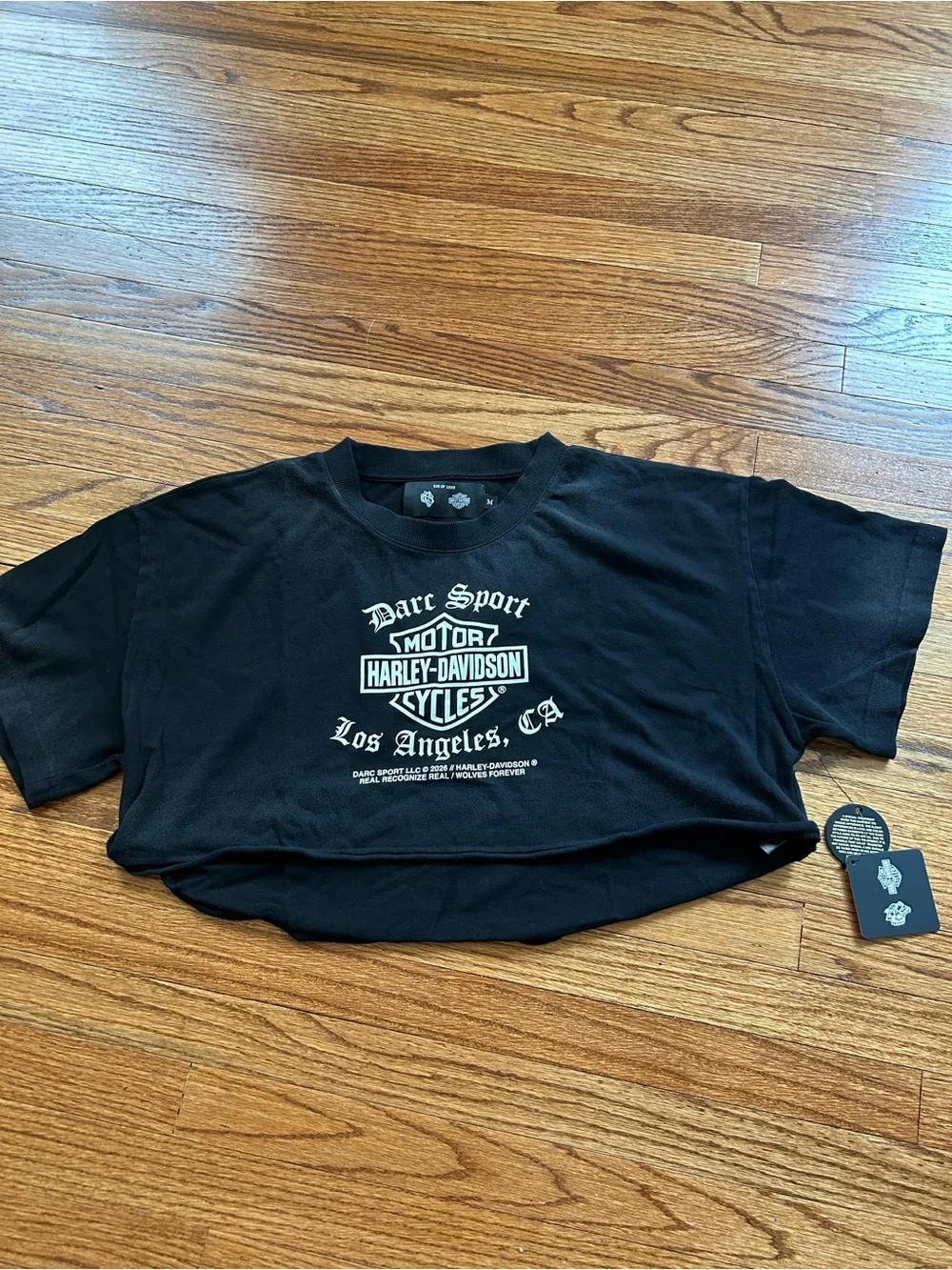 Darc Sport Black Graphic Crop Tee